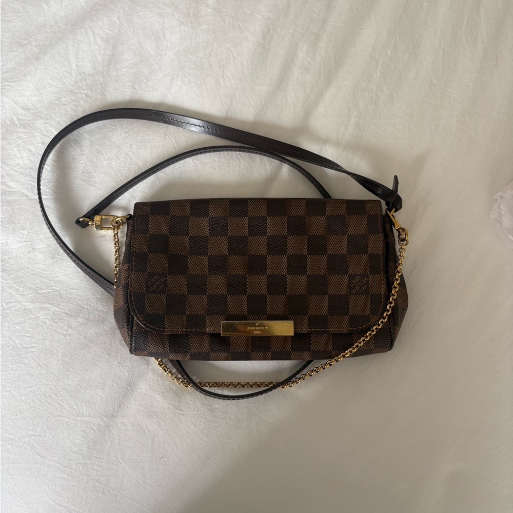 Authentic Louis Vuitton Damier Ebene Favorite PM